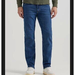 NEW Wrangler Mens 34X29 Regular Fit Stretch Denim Jeans Blue Cotton Blend